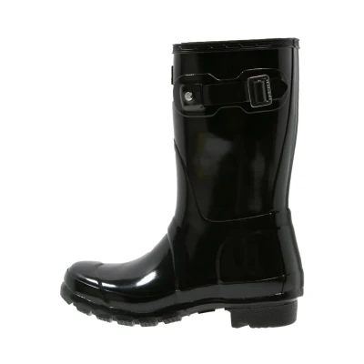 Abbildung von Hunter Original Womens Short Gloss BOOT Gummistiefel, Damen, Größe: 43, Black Schuhe