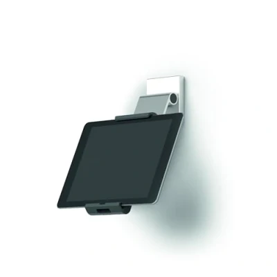 Abbildung von Durable Tablet Wandhalterung (mit Tragarm für Tablets 7 13 Zoll, 360 drehbar mit Diebstahlsicherung) silber/anthrazit, 893523
