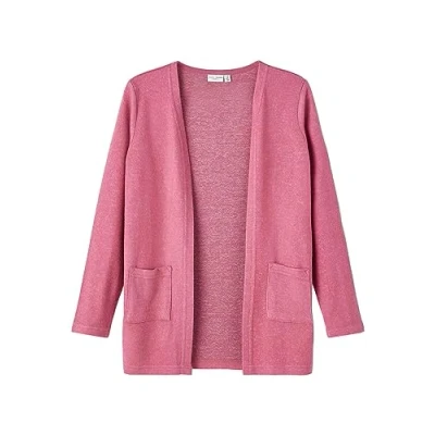 Abbildung von Name it Nkfvicti LS CARD Strickjacke für Kinder, Größe: 158/164, Rose wine