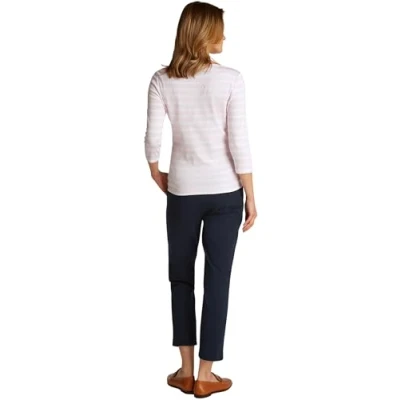 Abbildung von Tommy Hilfiger NEW CODY SLIM BOAT Langarmshirt, Damen, Größe: XS, Light pink/ecru