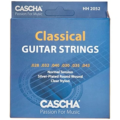 Abbildung von Cascha Premium Gitarren Saiten Set I Nylon für Klassik &amp; Konzert sehr gute Klang Qualität hohe Lebensdauer hochwertiges 6 Classical Guitar Strings Stück