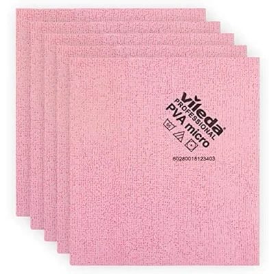 Abbildung von Vileda Mikro Reinigungstuch, Rosa (Rot), 5 Stück, 38x35 cms