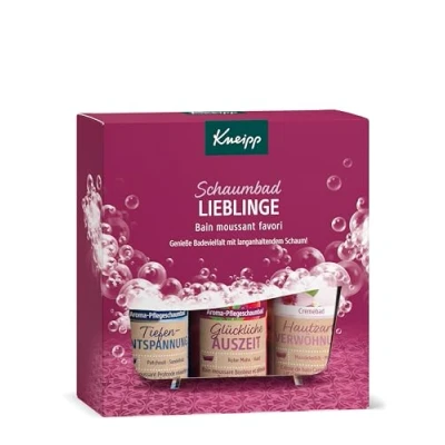 Abbildung von Kneipp Geschenkset Schaumbad Lieblinge Geschenkpackung mit 3 beliebten Badezusätzen von Enthält 2x Aroma Pflegeschaumbad &amp; 1x Cremebad je 100ml
