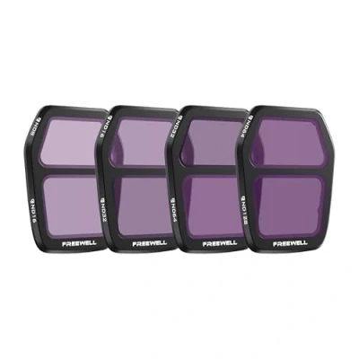Abbildung von Freewell Air 3S Split ND Filter 4 Pack mit ND8/ND16, ND16/ND32, ND32/ND64, ND64/ND128 für ausgewogene Belichtung bei wechselndem Licht