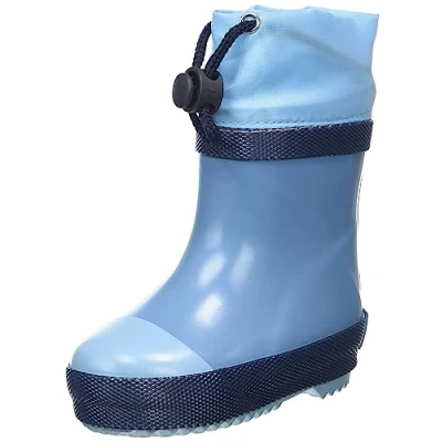 Abbildung von Playshoes Jungen Unisex Kinder Halbschaft gefüttert Gummistiefel, blau, 24 EU