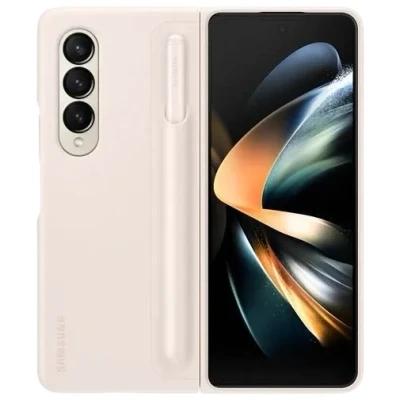 Abbildung von Samsung Standing Kunststoff Back Cover Mit S Pen Rosa Galaxy Z Fold 4
