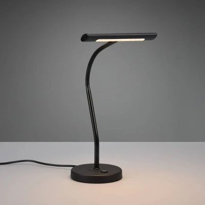 Abbildung von Trio Leuchten LED Tischleuchte Curtis 579790132, Metall Schwarz matt, inkl. 4 Watt LED, Dimmer, Flexarm
