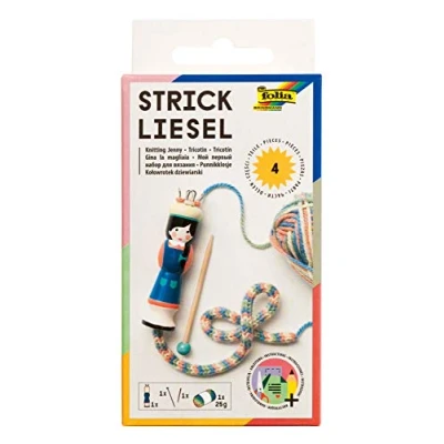 Abbildung von folia 24919 Strickliesel inklusive Wolle, Holzstricknadel und Sticknadel