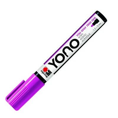 Abbildung von Marabu 12400103014 YONO Marker, Magenta 014, vielseitiger Acrylstift mit japanischer Rundspitze 1,5 3 mm, wasserbasiert, lichtecht und wasserfest, für nahezu alle Untergründe