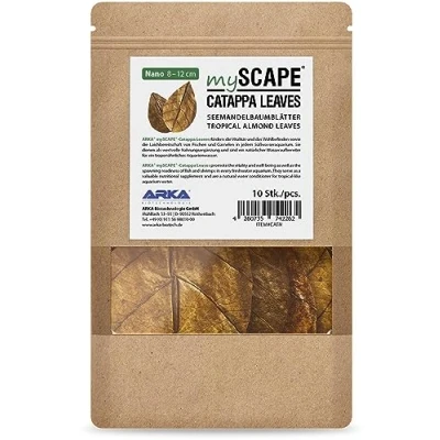 Abbildung von ARKA mySCAPE CATAPPA Leaves 8 12cm / 10 Stück Natürlicher Wasseraufbereiter aus Seemandelbaumblättern für Süßwasseraquarien, verbessert Gesundheit von Fischen &amp; Garnelen