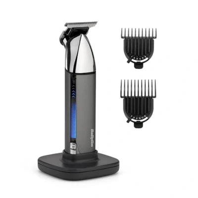 Abbildung von BaByliss Super X Metal Bartrimmer, Akkubetriebener Rasierer und Trimmer für kurze Bärte, 2 Aufsätze mit 13 Längeneinstellungen, hochertiges Vollmetallgehäuse, wasserdicht, T996E