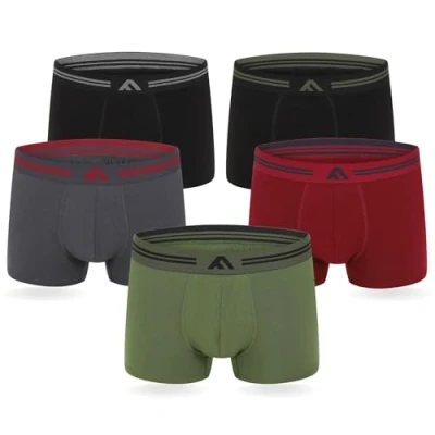 Abbildung von FM London herren (5er pack) Bambus boxershorts Boxer Shorts, Dunkel Sortiert, XL EU