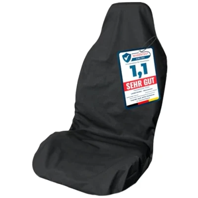 Abbildung von LIONSTRONG® Autositzschoner Vordersitz universell kompatibel [WASSERDICHT] Autositzbezüge Vordersitze Sitzschoner Sitzbezüge Auto Autositz Sitzschutz Werkstattschoner (Polyester)