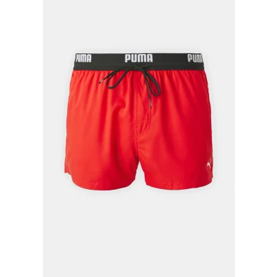 Abbildung von Puma SWIM MEN LOGO Length Shorts Badeshorts, Herren, Größe: Large, Red