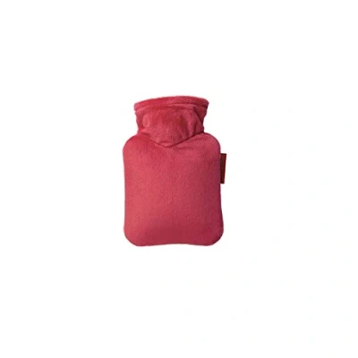 Abbildung von Hugo Frosch Mini Wärmflasche 0,2 l mit Veloursbezug Tomatenrot