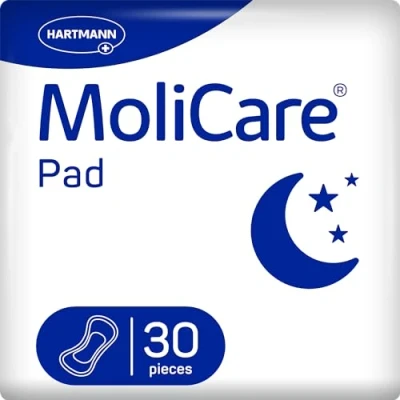 Abbildung von MoliCare Pad Night: Anatomisch geformte Inkontinenzeinlagen zum Schutz bei leichter Blasenschwäche, 30 Stück
