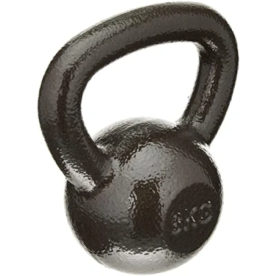Abbildung von Amazon Basics Kugelhantel aus Gusseisen, 8 kg, Schwarz
