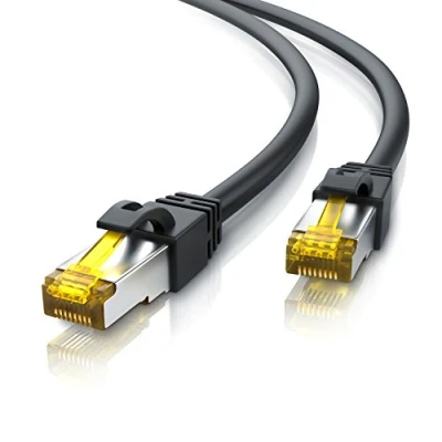 Abbildung von CSL 20m CAT 7 Netzwerkkabel Gigabit Ethernet LAN Kabel 10000 Mbit S Patchkabel Cat.7 Rohkabel FTP PIMF Schirmung mit RJ 45 Stecker Switch Router Modem Access Point