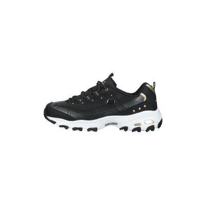 Abbildung von Skechers Sport D&#039;LITES Sneaker low, Damen, Größe: 39.5, Black duraleather gold trim Schuhe