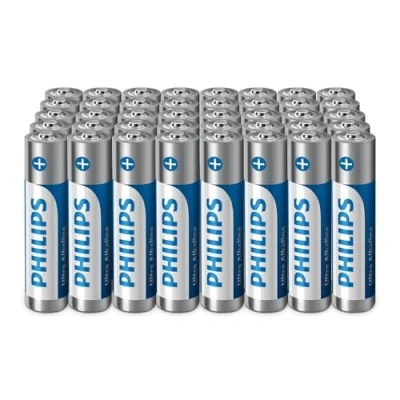 Abbildung von Philips Ultra AAA Alkali Batterien Zuverlässig für Fernbedienungen, Spielzeug und kleine Gadgets, 40 Stück