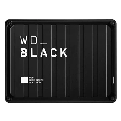 Abbildung von WD_BLACK P10 Game Drive 4 TB externe Festplatte (mobile und robuste High Perfomance Festplatte, für Konsole PC, bis zu 125 Spiele speichern) Schwarz