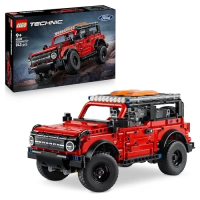 Abbildung von LEGO Technic Ford Bronco SUV Offroad Fahrzeug Modellauto mit aufklappbaren Türen, V6 Motor, Federung und Lenkung Sammelmodell Geschenk für Jungen ab 9 Jahren 42213