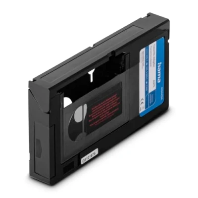 Abbildung von Hama VHS C/VHS Kassettenadapter &#039;00044704&#039; (VHS Videokonverter, motorisierte Adapterkassette, 6 mm) Schwarz
