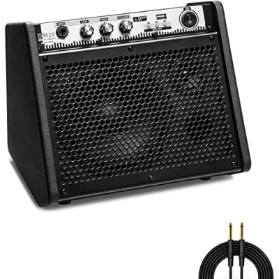 Abbildung von Coolmusic DM20 Bluetooth Personal Monitor Verstärker Lautsprecher für elektrische Trommelverstärker, Tastatur und Akustikgitarre (Mit Kabel)