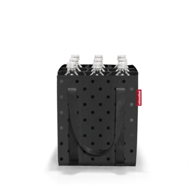 Abbildung von reisenthel bottlebag glossy dots black 9 Fächer, einfaches Recycling der Flaschen, Tragegurte