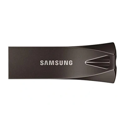 Abbildung von Samsung BAR Plus USB Stick Typ A, 256 GB, 400 MB/s Lesen, 110 Schreiben, Widerstandsfähiger 3.1 Speicherstick mit Schlüsselring, Champagne Silver, MUF 256BE3/APC