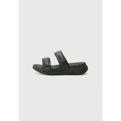 Abbildung von Fitflop Damen F Mode Go Adjustable Flatform Two bar Slides Schiebe Sandalen, Schwarz, 38 EU