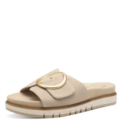 Abbildung von Tamaris Pantolette flach, Damen, Größe: 42, Beige Schuhe