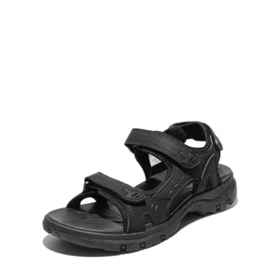 Abbildung von DREAM PAIRS Outdoor Sandalen mit verstellbarem Klettverschluss, gepolstertem EVA Fußbett, rutschfester Gummisohle &amp; wasserabweisend für Strand,Size 39,Schwarz,SDSA2401W