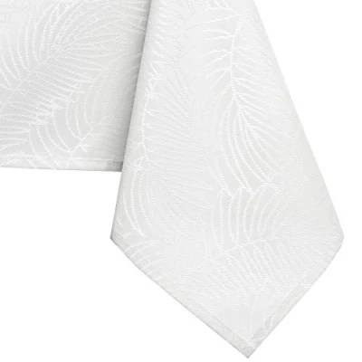 Abbildung von AmeliaHome Tischdecke 140x260 cm Tischtuch Tafeldecke Fleckschutz Lotuseffekt Abwaschbar Wasserabweisend Ornament Gaia weiß