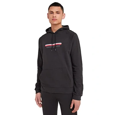 Abbildung von Tommy Hilfiger OH Hoodie Nachtwäsche Shirt, Herren, Größe: Large, Black
