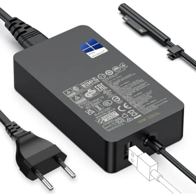 Abbildung von Surface Pro Ladegerät 65W 15V 4A Microsoft Ladekabel Netzteil für 11/10/9/8/7+/7/6/5/4/3/X, Laptop 7/6/5/4/3/2 Studio 1, Go 4/3/2 Windows Tablet, Book 3/2/1