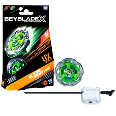 Abbildung von Hasbro Beyblade X Wand Wizard 1 60R UX Starter Pack Kreisel und