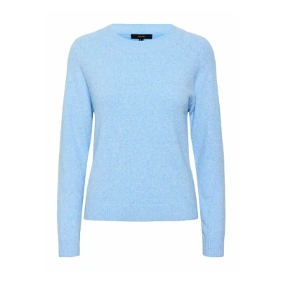Abbildung von Vero Moda Vmdoffy LS Oneck GA NOOS Strickpullover, Damen, Größe: Small, Little boy blue