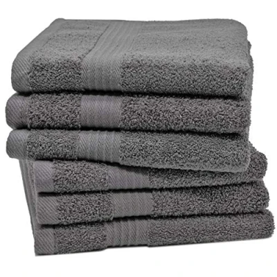 Abbildung von ZOLLNER 6er Set Handtücher aus 100% Baumwolle, 550 g/qm, ca. 50x70 cm, grau