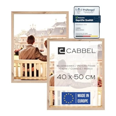 Abbildung von CABBEL Bilderrahmen 40x50 cm Natur 2 Pack Moderner Fotorahmen für Wanddekoration Perfekt Fotos, Poster &amp; Kunstwerke Nachhaltig Stilvoll