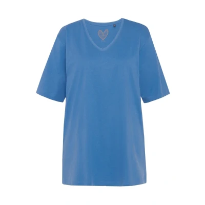Abbildung von Ulla Popken Damen Basic v Shirt T, Magnolienrot, 50 52