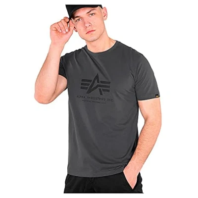 Abbildung von Alpha Industries print Tshirt grey/black, Herren, Größe: Small, Grey/black