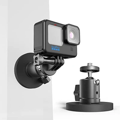 Abbildung von SUREWO Magnetische Action Kamerahalterung für Go Pro,360 drehbare Stativ Kugelkopfhalterung Kompatibel mit GoPro Hero 13 12 11 10 9 8 7 6 Schwarz,DJI Osmo 5 Pro/4/3,Crosstour/AkASO und mehr