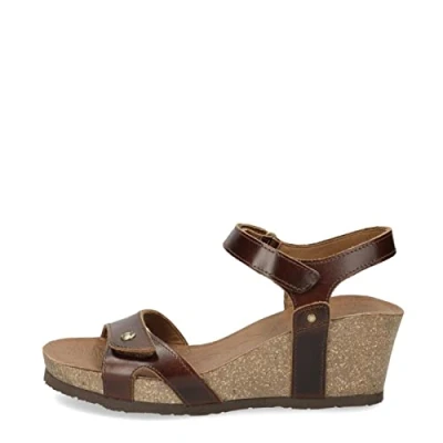 Abbildung von Panama Jack Julia CLAY Plateausandalette, Damen, Größe: 38, Dark brown Schuhe