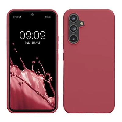 Abbildung von kwmobile Hülle kompatibel mit Samsung Galaxy A54 5G TPU Silikon Handyhülle Schutzhülle stoßabsorbierend flexibel Case in Dark Rose
