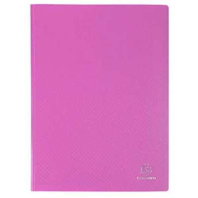 Abbildung von Exacompta 88117E Sichtmappe Opak PP blickdicht, 24 x 32 cm, für DIN A4, 100 Kristallhüllen, hohe Transparenz, 1 Stück, rosa