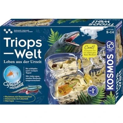 Abbildung von KOSMOS 633073 Triops Welt, Leben aus der Urzeit. Urzeitkrebse erforschen. Komplett Set mit extra großem Becken. Experimentierkasten.