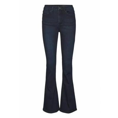 Abbildung von Noisy May Nmsallie Flared Jeans, Damen, Größe: 25x30, Dark blue denim