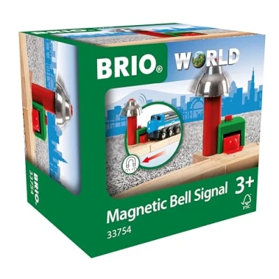 Abbildung von BRIO World 33754 Magnetisches Glockensignal Eisenbahnzubehör Holzeisenbahn Kleinkinderspielzeug empfohlen für Kinder ab 3 Jahren, tolles