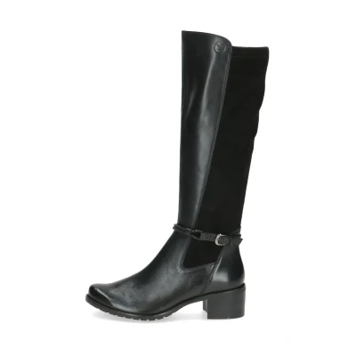Abbildung von CAPRICE Damen Hohe Stiefel mit Absatz Schnalle Kniehoch, Schwarz (Black Comb), 39 EU